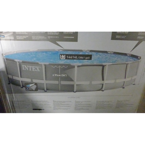 1426 - Intex 15Ft Round Pool    4.57M X 1.22M Prism Frame, Original RRP £374.91 + vat  (4137-40)   * This l... 