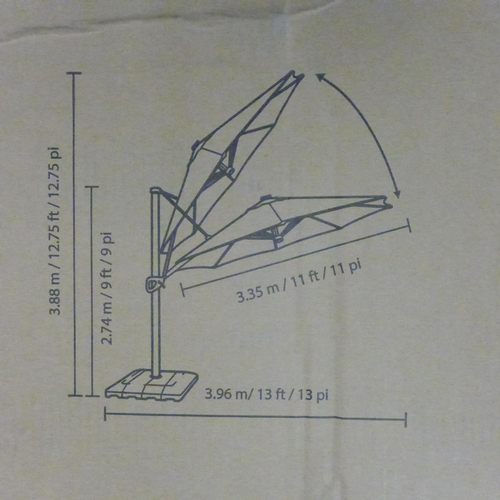 1449 - Atleisure 11Ft Mushroom  LED Cantilever Umbrella  , Original RRP £458.33 + vat  (4137-32)   * This l... 