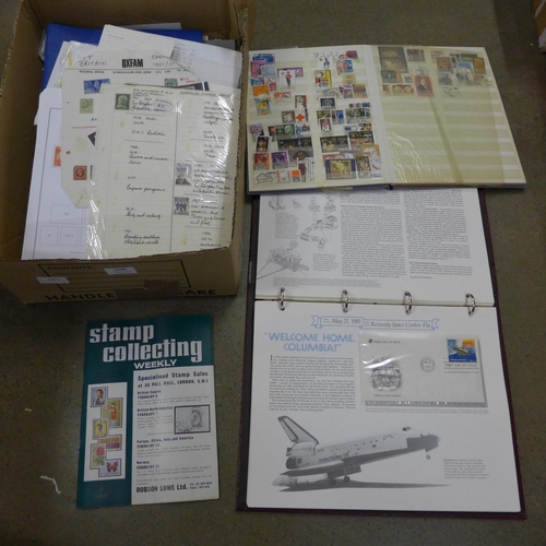 1000 - Stamps; a box of stamps, covers, etc., loose and in albums