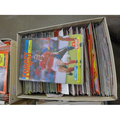 1035 - A large quantity of Nottingham Forest programmes, 1960s, 1970s and later including 1977-1978 winning... 