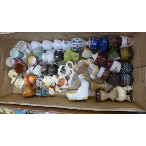 1036 - A quantity of decorative and novelty egg cups **PLEASE NOTE THIS LOT IS NOT ELIGIBLE FOR POSTING AND... 