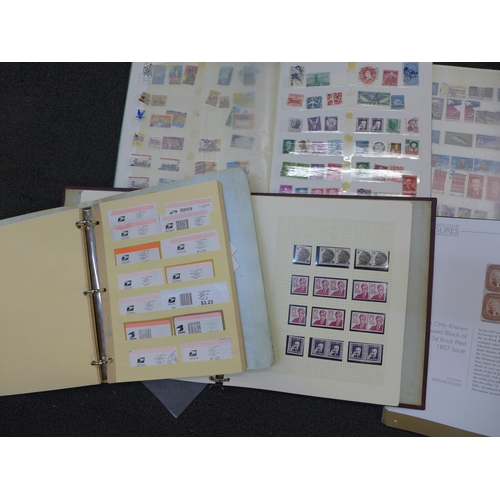 732 - A box of USA stamps, covers, etc. in ten albums and files