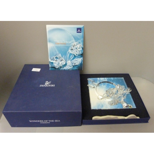 795 - A Swarovski 'Wonders of The Sea' Harmony sculpture and plaque, original RRP £322, 2006