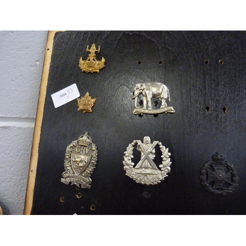 812 - Fifty-one Regimental cap badges and shoulder titles