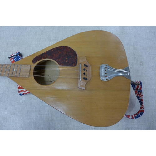 821 - A handmade lute, G tuned with hard case