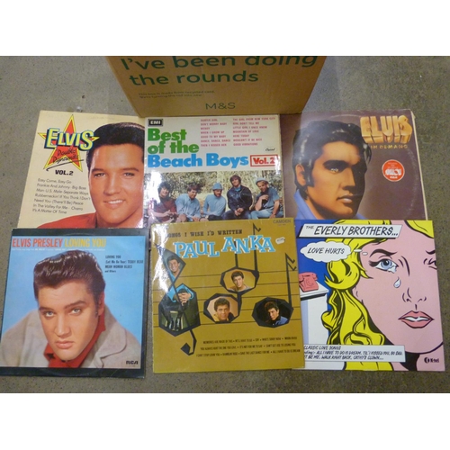 825 - A box set of eight Beatles LPs and 30 LPs from 1960s artists including The Rolling Stones, Elvis Pre... 