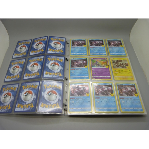 833 - A collection of 333 holographic celebration Pokemon cards