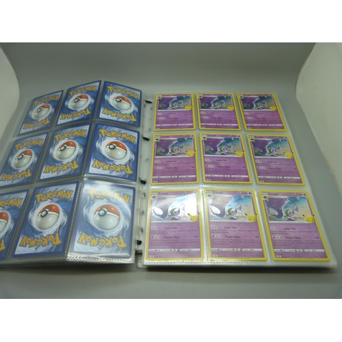 833 - A collection of 333 holographic celebration Pokemon cards