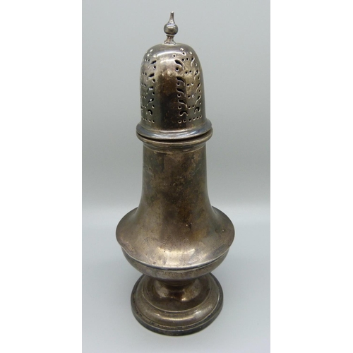 858 - A silver shaker, Birmingham 1912, 148g