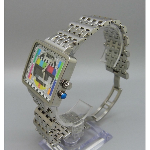 863 - A Dolce & Gabbana test card style dial wristwatch, boxed