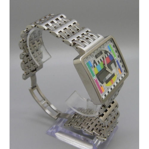 863 - A Dolce & Gabbana test card style dial wristwatch, boxed