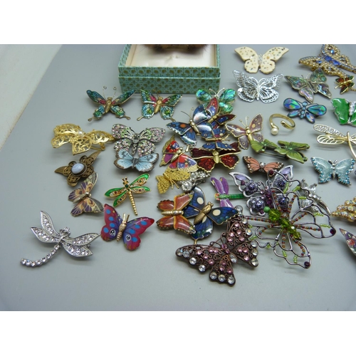 888 - Butterfly costume brooches