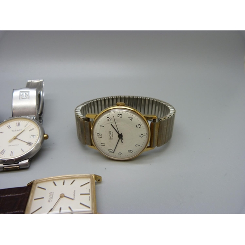 973 - Four wristwatches, two Tissot, Sekonda and Avia