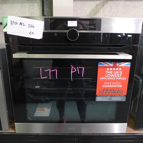 3014 - AEG Pyrolytic Single Oven - model no:- BPK842720M, original RRP �832.5 inc. VAT (357-77) * This lot ... 