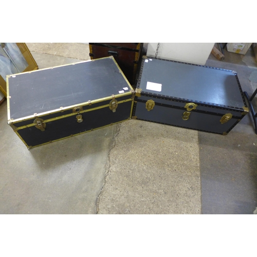 279 - Two vintage steamer trunks