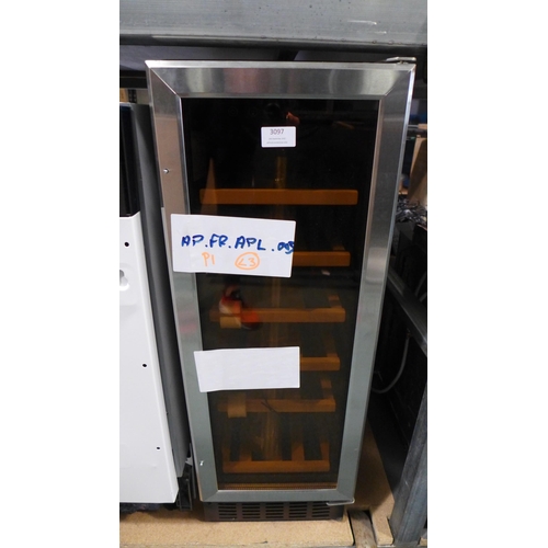 3097 - Viceroy Under Counter Wine Cooler - model no:- WRWC30SSED (357-3) * This lot is subject to VAT