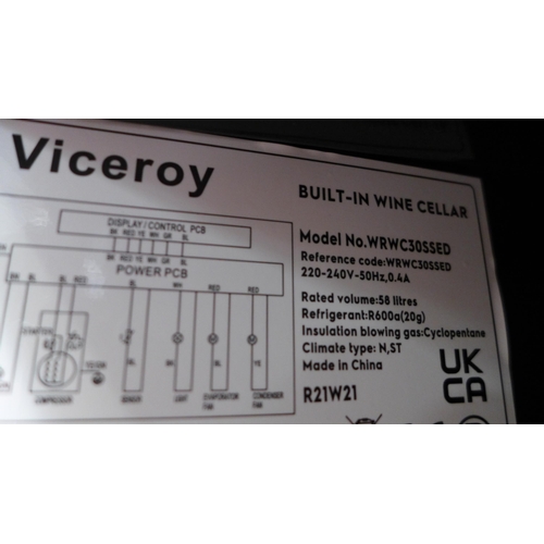 3097 - Viceroy Under Counter Wine Cooler - model no:- WRWC30SSED (357-3) * This lot is subject to VAT