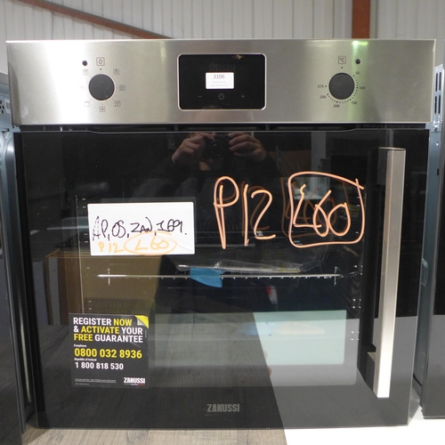 3106 - Zanussi Single Oven - model no:- ZOCNX3XL, original RRP �390.83 inc. VAT (357-60) * This lot is subj... 