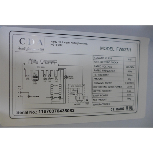 3145 - CDA Integrated Fridge Freezer (Frost Free) - model no:- FW927, original RRP �471.67 inc. VAT (357-15... 