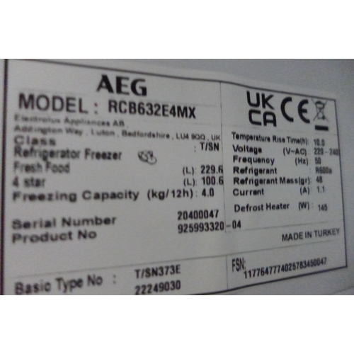 3159 - AEG Freestanding Fridge Freezer - model no:- RCB632E4MX, original RRP �654.5 inc. VAT (357-136) * Th... 