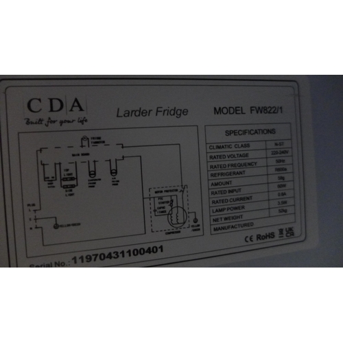 3160 - CDA Integrated Larder Fridge - model no:- FW822, original RRP �513.33 inc. VAT (357-38) * This lot i... 