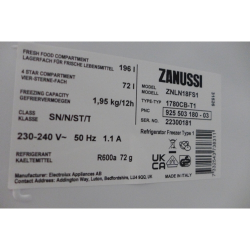 3162 - Zanussi Integrated Fridge Freezer, Model: ZNLN18FS1 (357-167) * This lot is subject to VAT