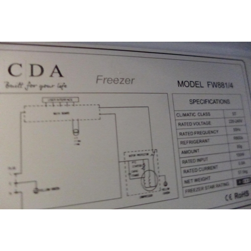 3165 - CDA Integrated Freezer - model no:- FW881, (357-11) * This lot is subject to VAT