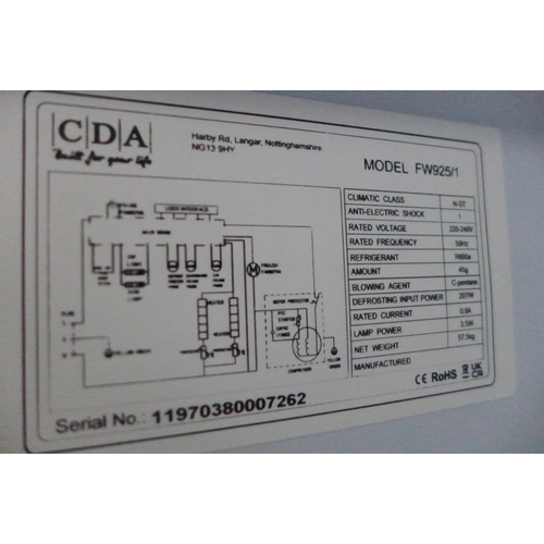 3170 - CDA Integrated Fridge Freezer (Frost Free) - model no:- FW925, original RRP �440.83 inc. VAT (357-15... 