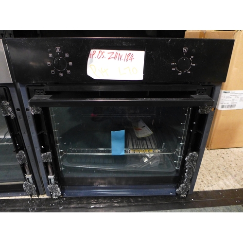 3183 - Zanussi Single Multifunction Oven - Black - model no:- ZOHNX3K1, original RRP �316.67 inc. VAT (357-... 