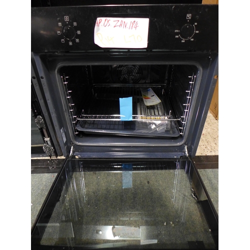 3183 - Zanussi Single Multifunction Oven - Black - model no:- ZOHNX3K1, original RRP �316.67 inc. VAT (357-... 