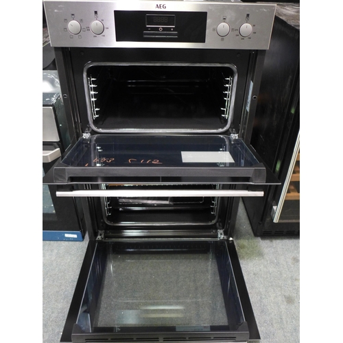 3193 - AEG Built In Double Oven - model no:- DEB331010M, original RRP �557.5 inc. VAT (357-115) * This lot ... 