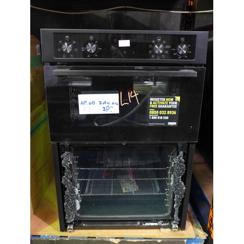 3199 - Zanussi Built-in Double Oven - model no:- ZKCNA4K1, original RRP �440.84 inc. VAT (357-14) * This lo... 