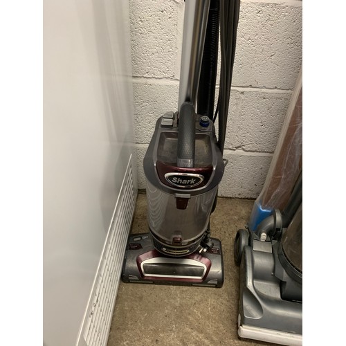 2387 - Shark powered liftaway upright vacuum cleaner and Dyson DC07 vacuum cleaner