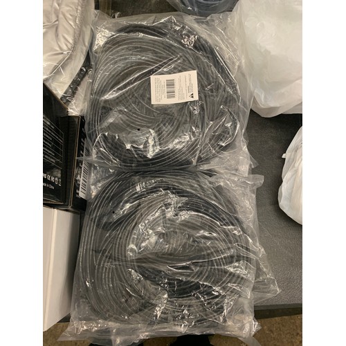 2370 - 5 Packs of black spiral cable wrap, 4mm diameter x 40m, sealed