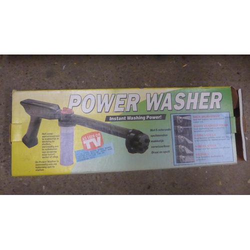 2096 - Box of misc. inc. torches, power washer and steam cleaner