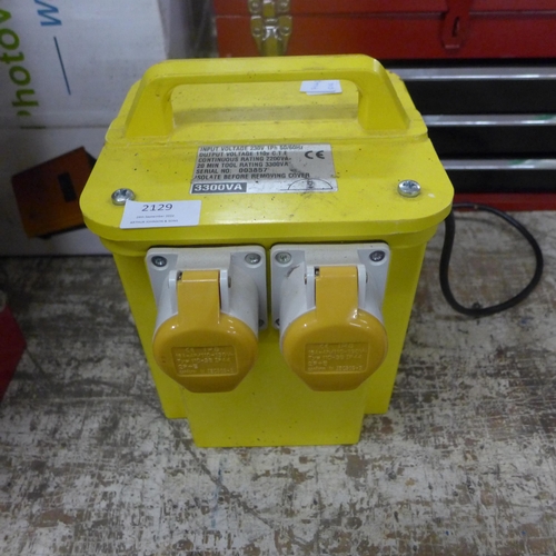 2129 - Two port 240v-110v transformer