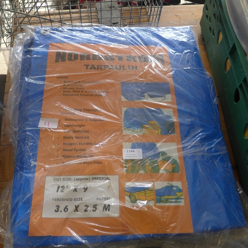 2144 - 4 Polytarps, 12' x 9' * this lot is subject to VAT