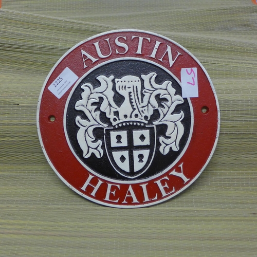 2225 - Austin Healey plaque * this lot is subject to VAT