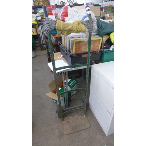 2451 - Sack truck trolley with quantity of wire