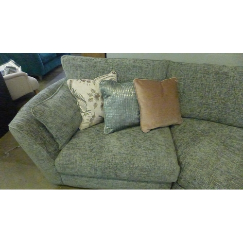 1301 - A charcoal upholstered corner sofa