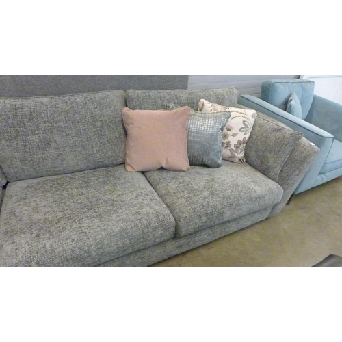 1301 - A charcoal upholstered corner sofa