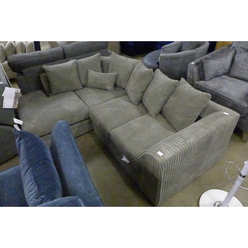 1351 - A mink cord compact corner sofa