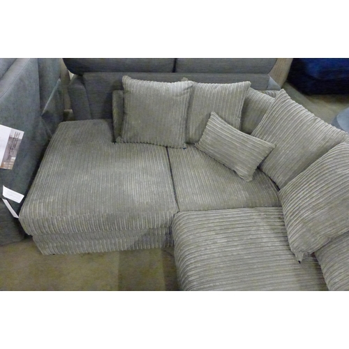 1351 - A mink cord compact corner sofa