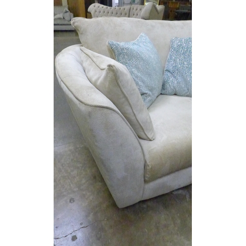 1452 - A champagne velvet love seat