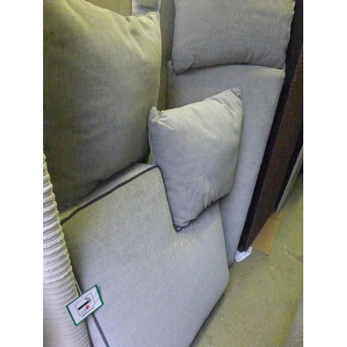 1534 - Two sofa sections (grey and cream)