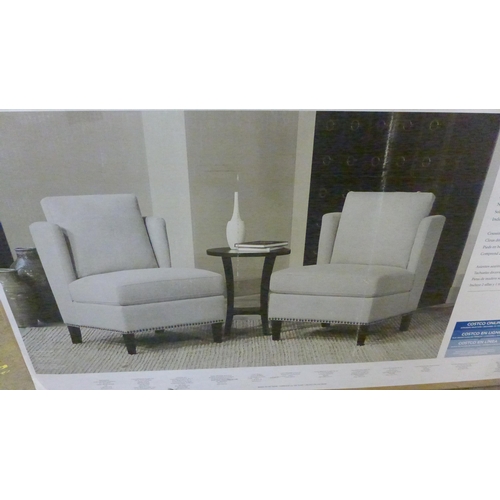 1479 - 3Pc Fabric Accent Chairs With Table, Original RRP £416.66 + vat (413-26)  * This lot is subject to v... 