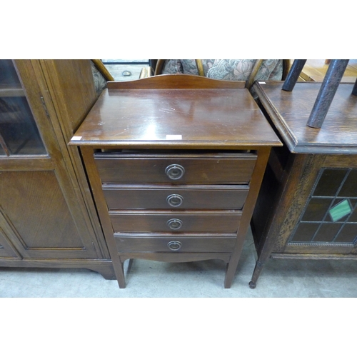 180 - An Edward VII mahogany music cabinet