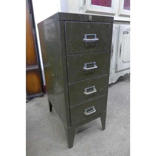 278 - An industrial steel four drawer chest