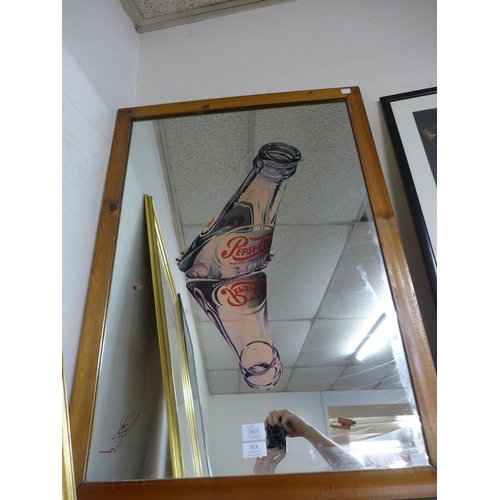 313 - A vintage Pepsi advertising mirror