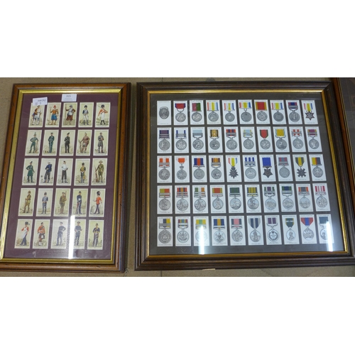 315 - Four framed sets of cigarette cards